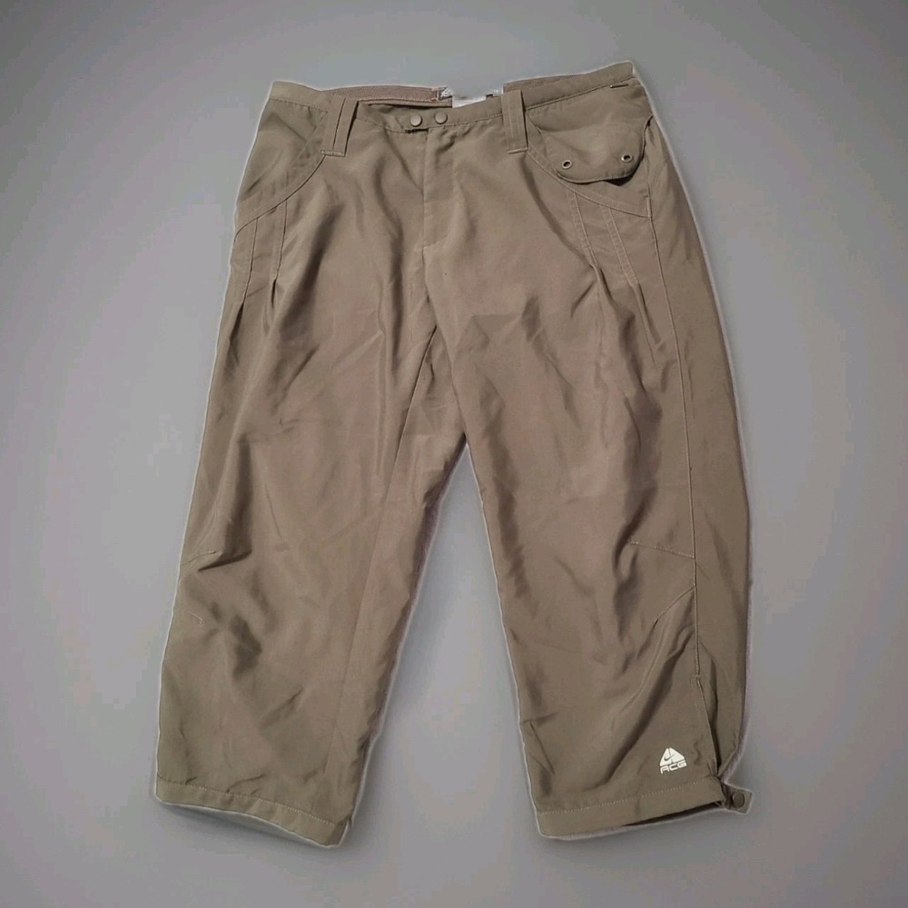 Nike ACG Capri‎ Pants Womens 6 Taupe Beige Mid Rise Cropped Outdoor Hiking